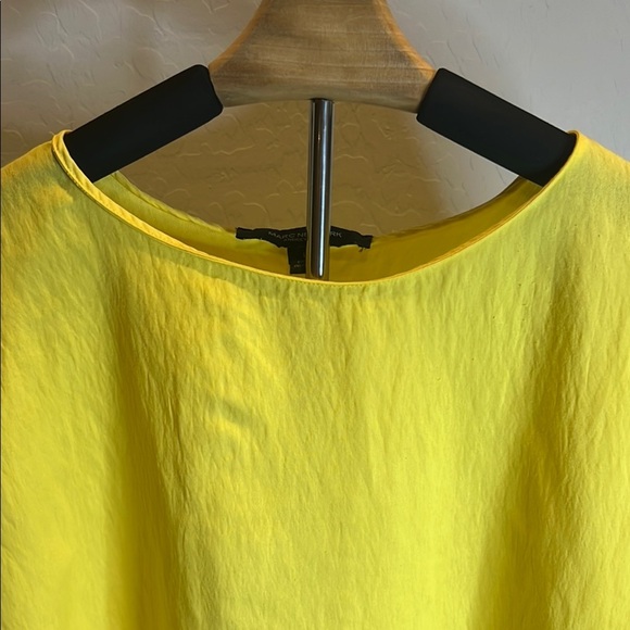 Marc New York Yellow Tie Front Blouse with Cuffed Sleeves - Picture 3 of 8